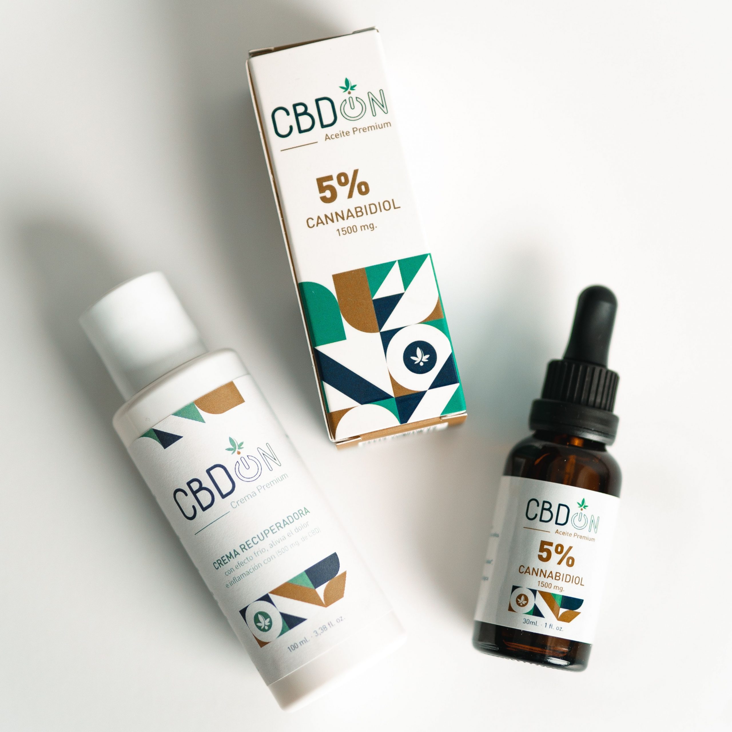 Aceite CBD ON 5% - 30ml + Crema Recuperadora con CBD - 100ml